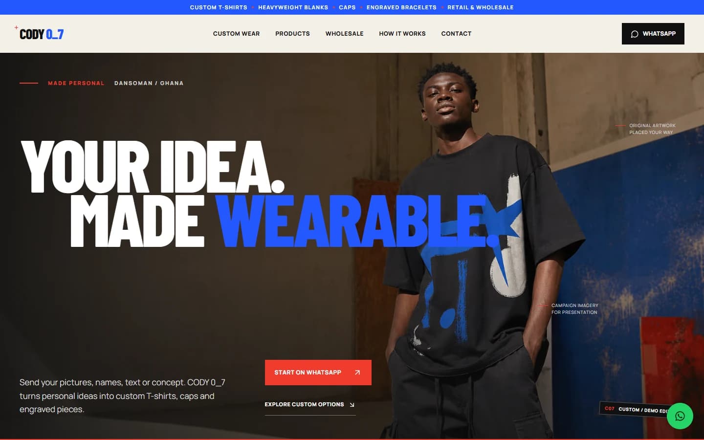 Cody 0_7 live website preview