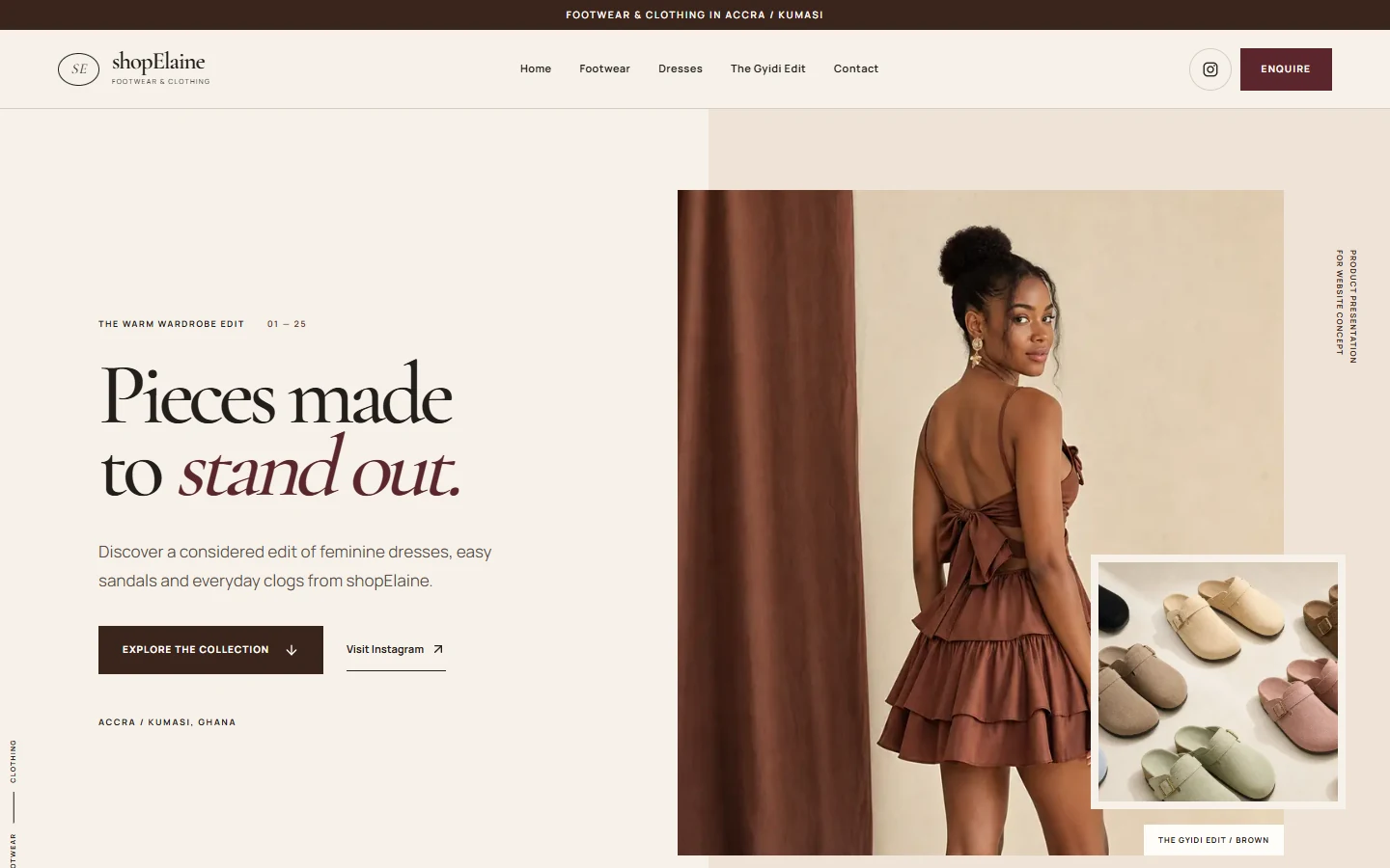 Shop Elaine live website preview